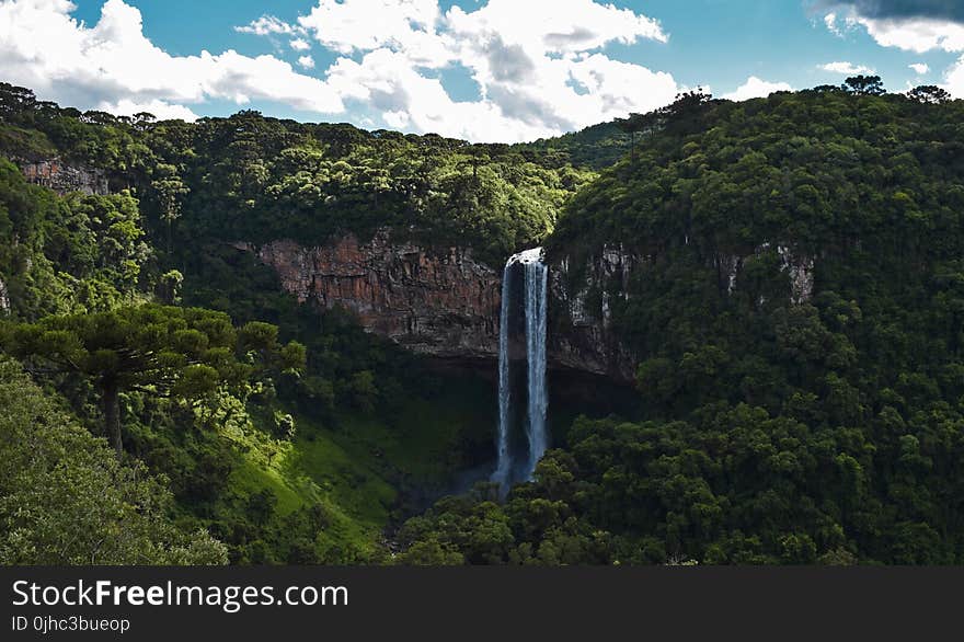 Waterfalls on Cliff