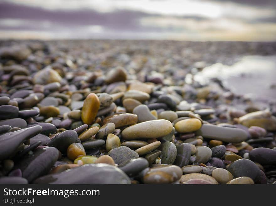 Close-Up Photography of Wet Stones