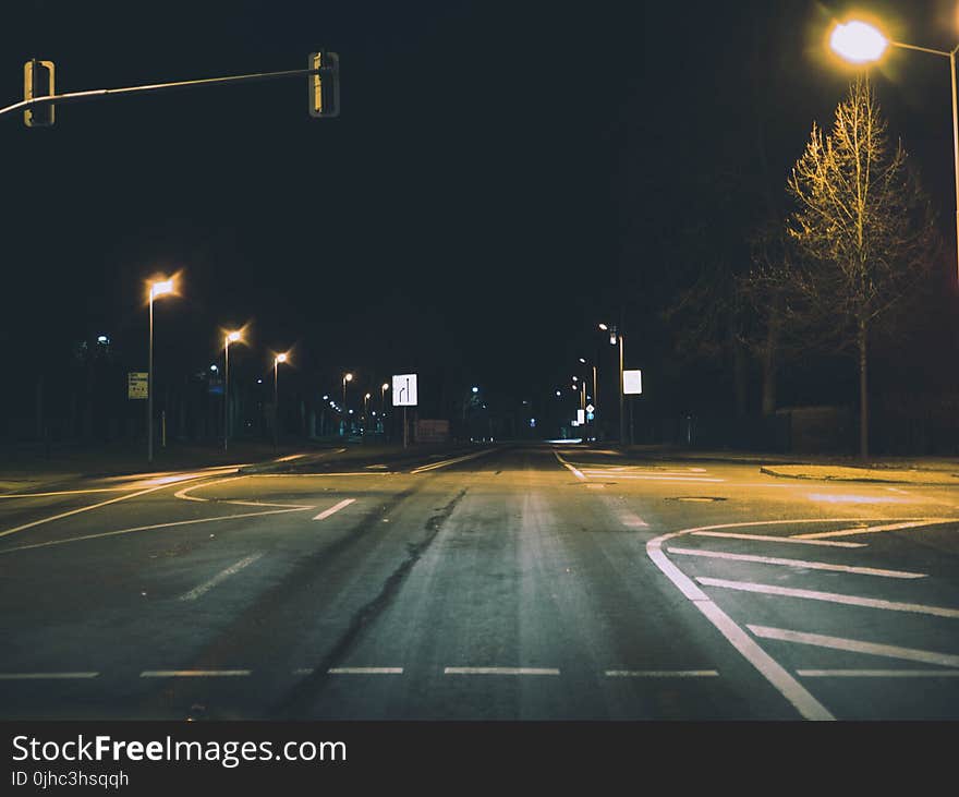 Gray Concrete Road