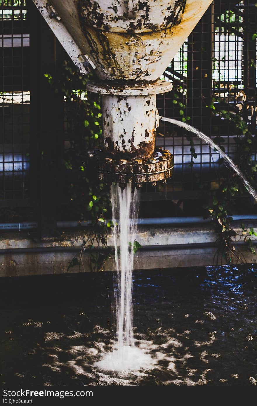 Water Coming Out Of A Pipe