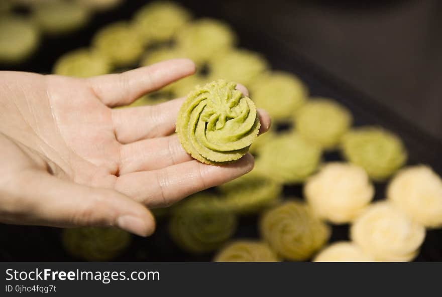 Photography of Green Pastry