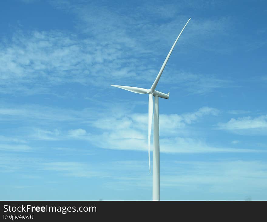 Close Up Photo of White Windmill