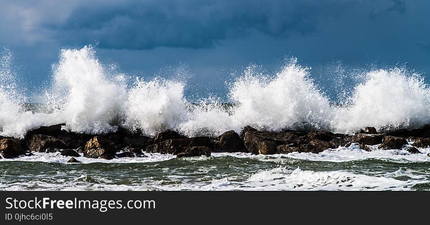 Photography Of Waves Crashing