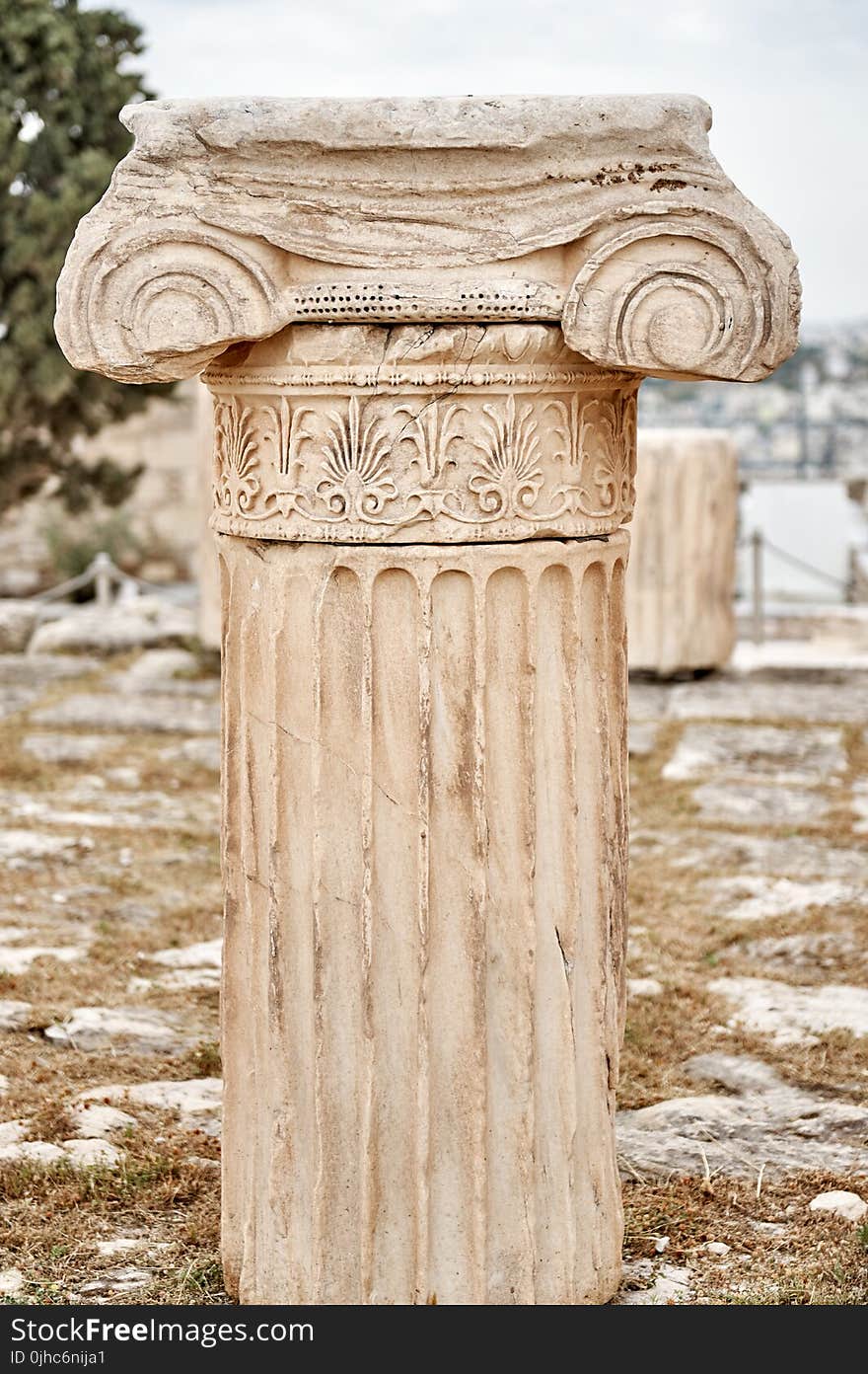 Beige Concrete Pillar