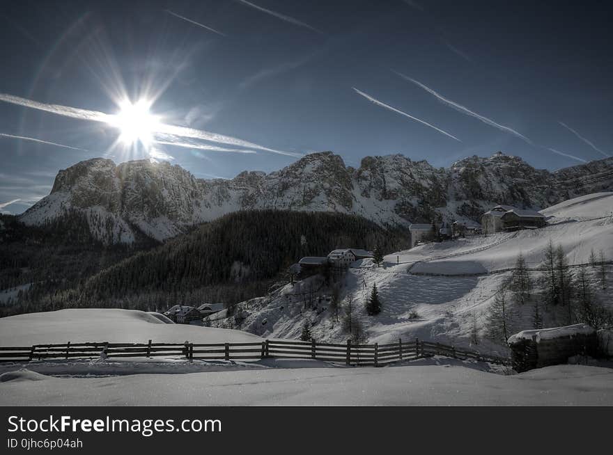 Snow Covered Mountain Illustration