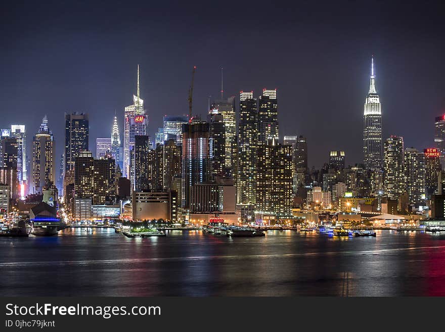 City Lights Under Night Sky