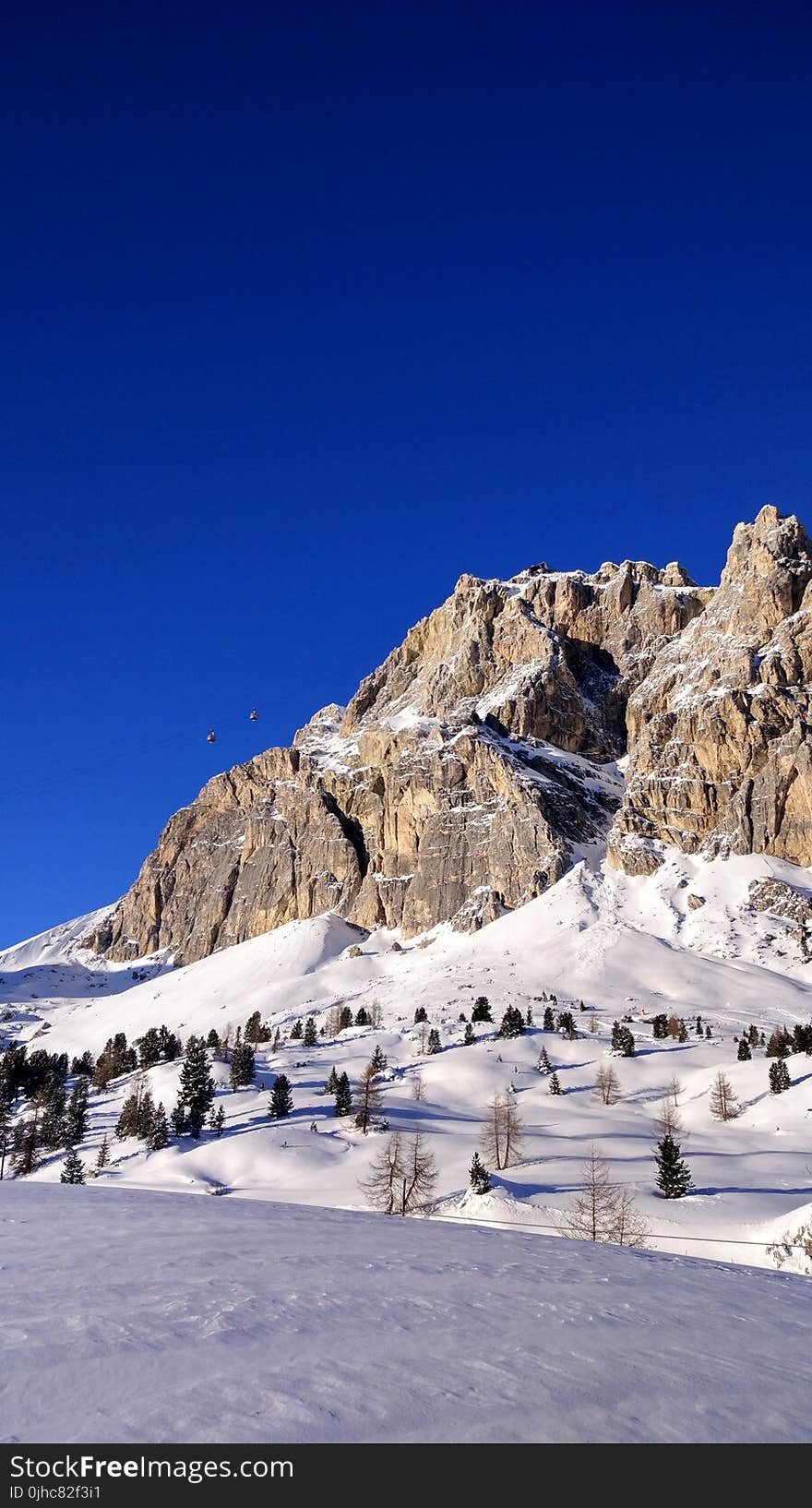 Scenic View of Mountain During Winter