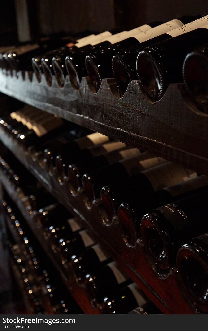 Cellar With Wine Bottles