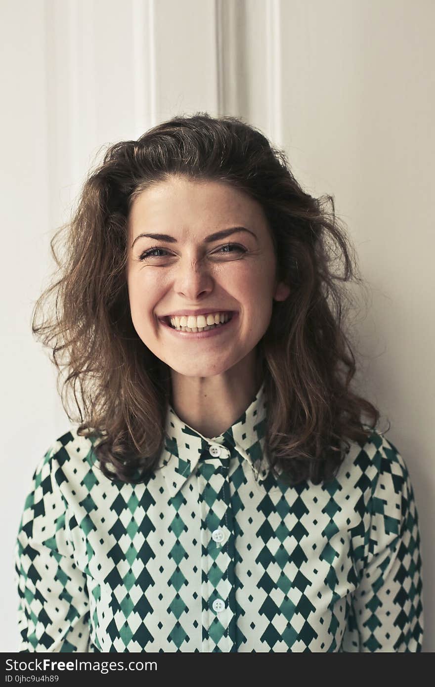 Woman In Collared Shirt