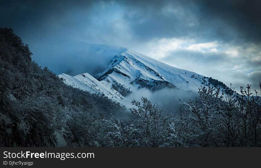 Scenic View of Snowy Mountain