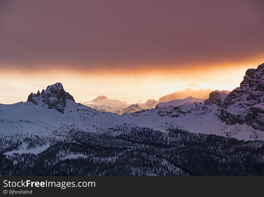 Snow Covered Mountain Alps