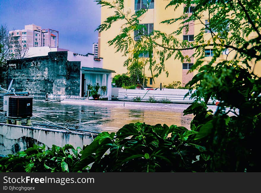 Yellow Concrete Building Near Body of Water