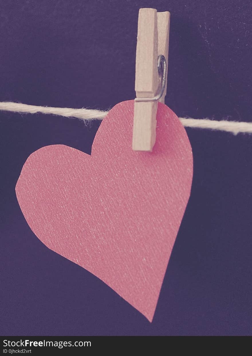 Photo of Clipped Heart-shaped Red Paper