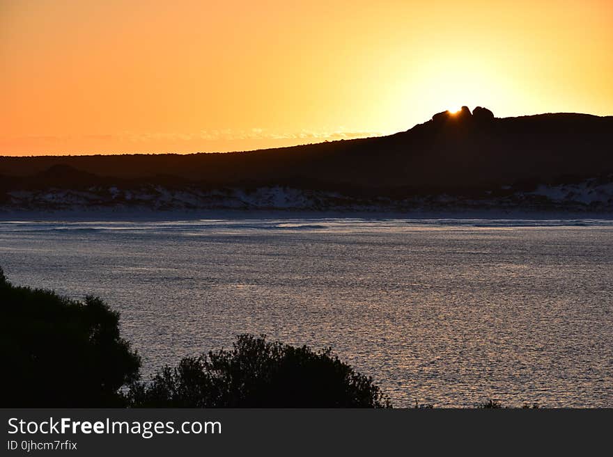 Silhouette Photography of Mountain during Sunset