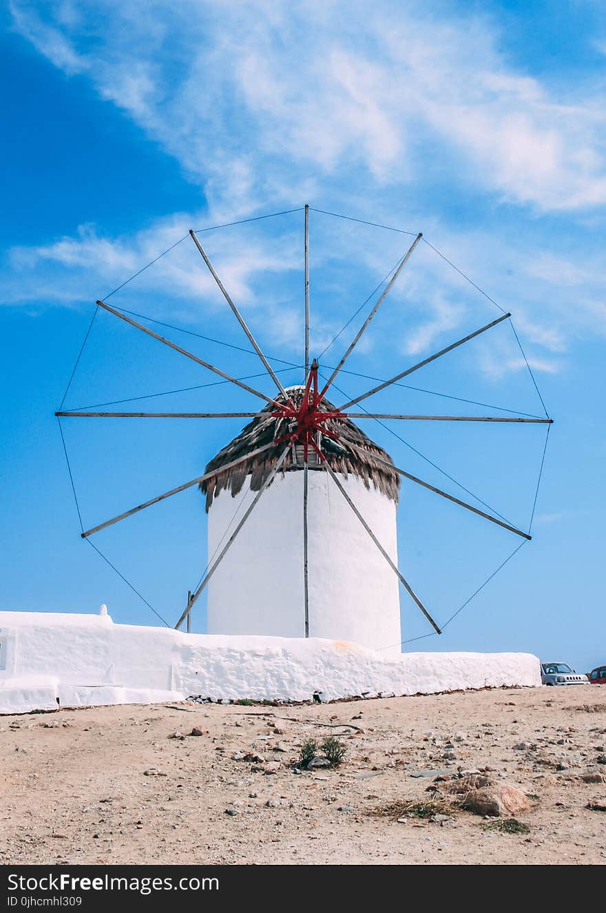 Photo Of Black And White Windmill