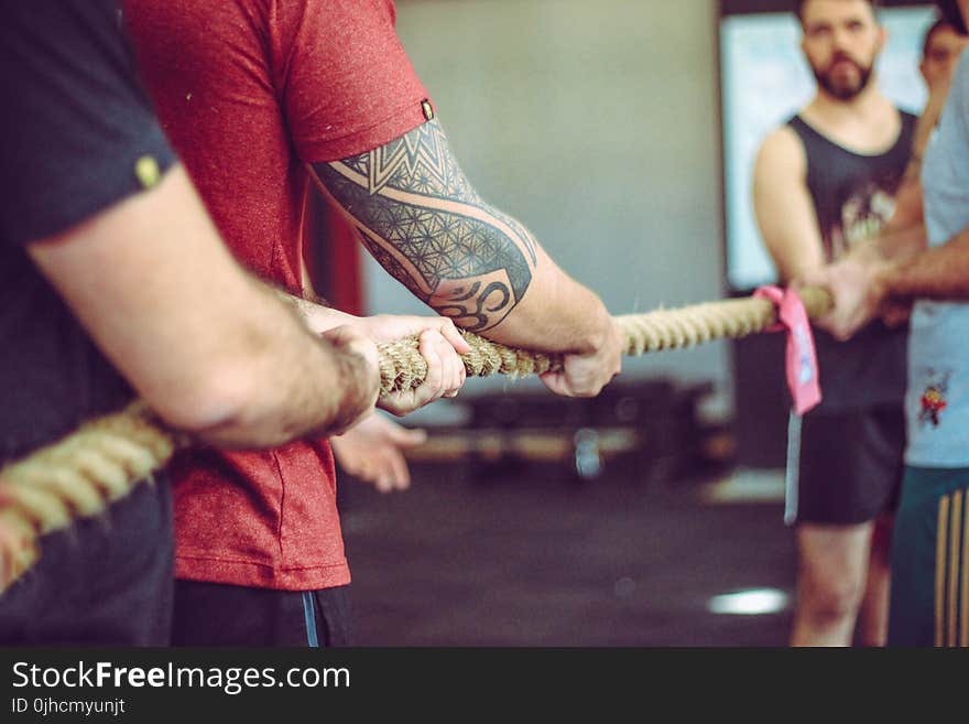 Group Of People Doing Tug Of War