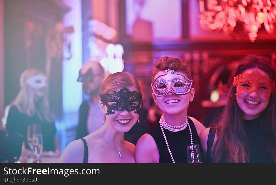 Photo of Women Wearing Eye Mask