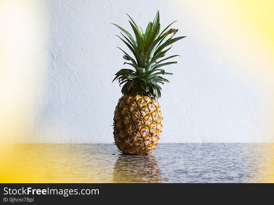 Pineapple Fruit On Gray Table