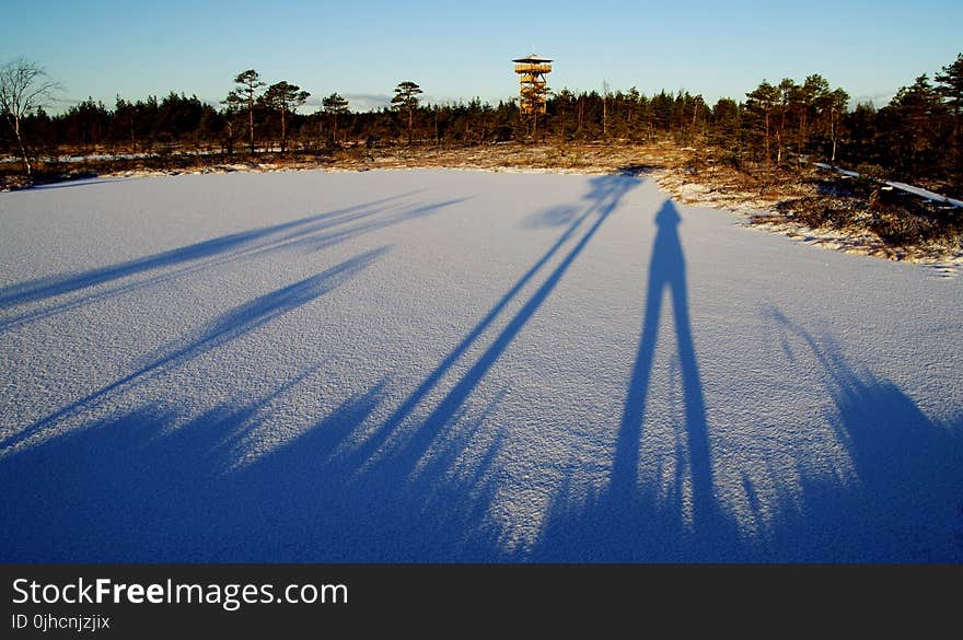 Photo of Shadow of a Person on the Snowfield