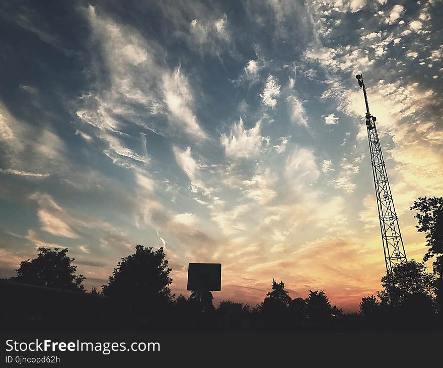 Silhouette Of Tower