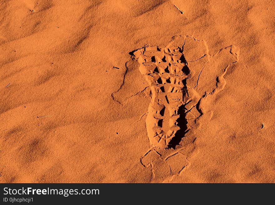 Photo of Right Footprint on Sand