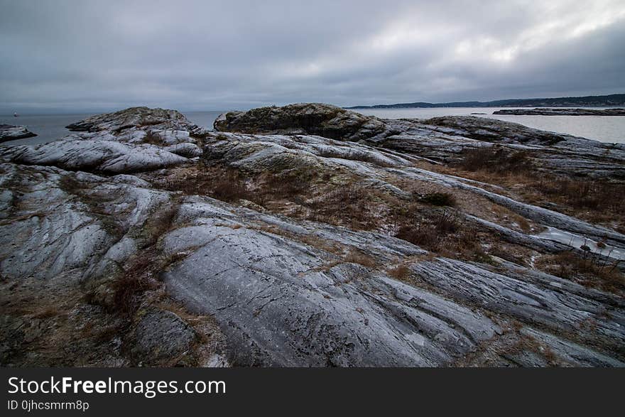 Gray and Brown Rock Formation