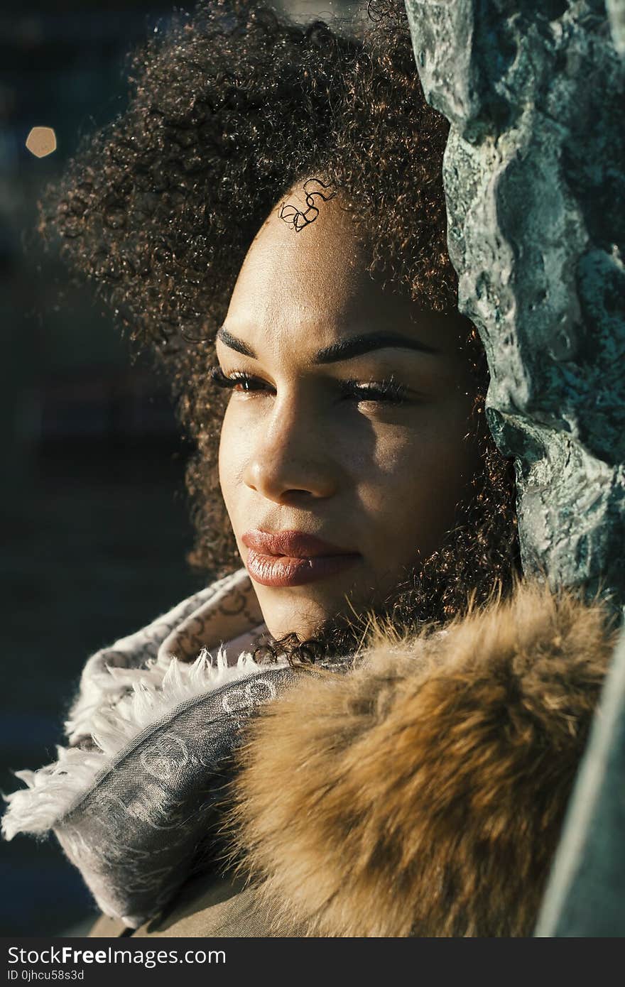 Woman in Brown Parka Jacket