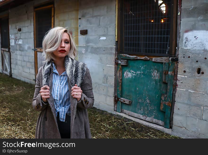 Woman Wearing Black Coat