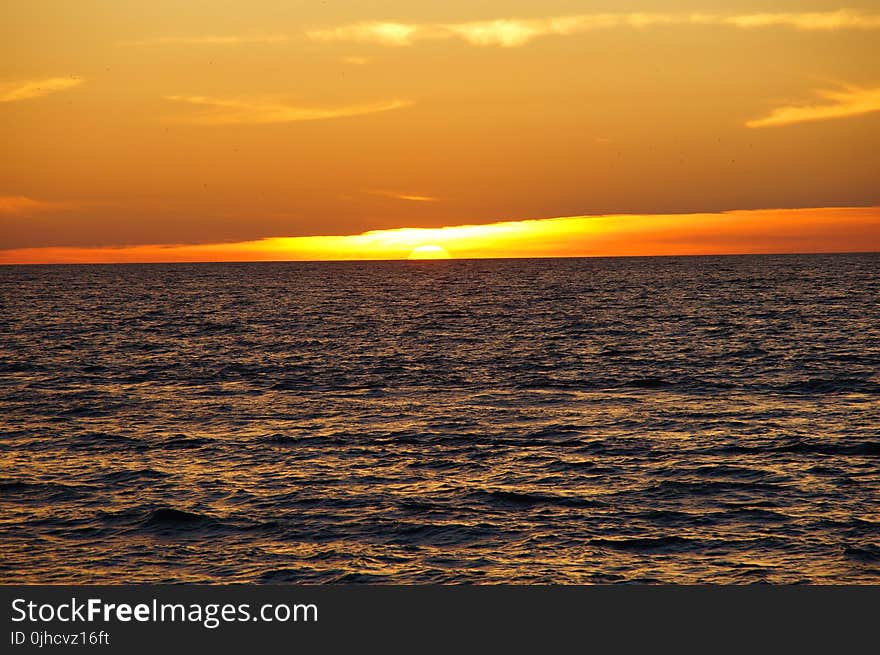 Body of Water during Sunset