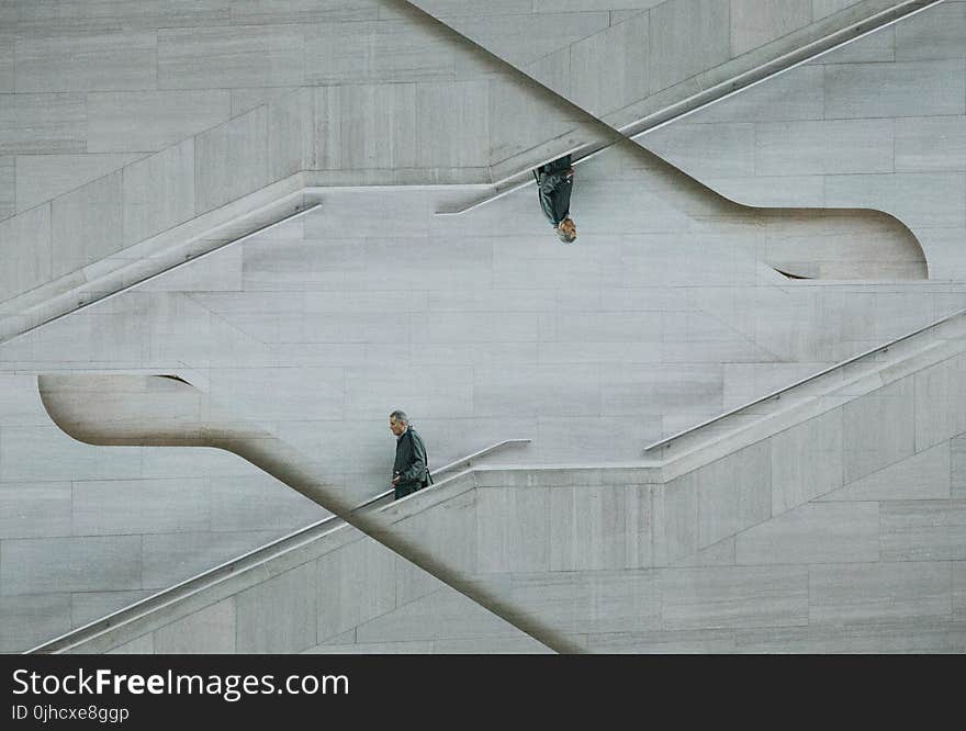 Optical Illusion Photo of Man on Stairs