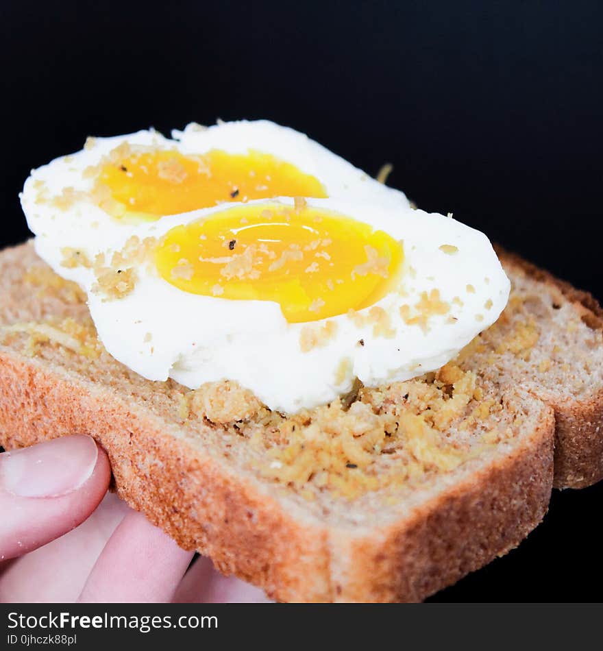 Sliced Bread With Eggs