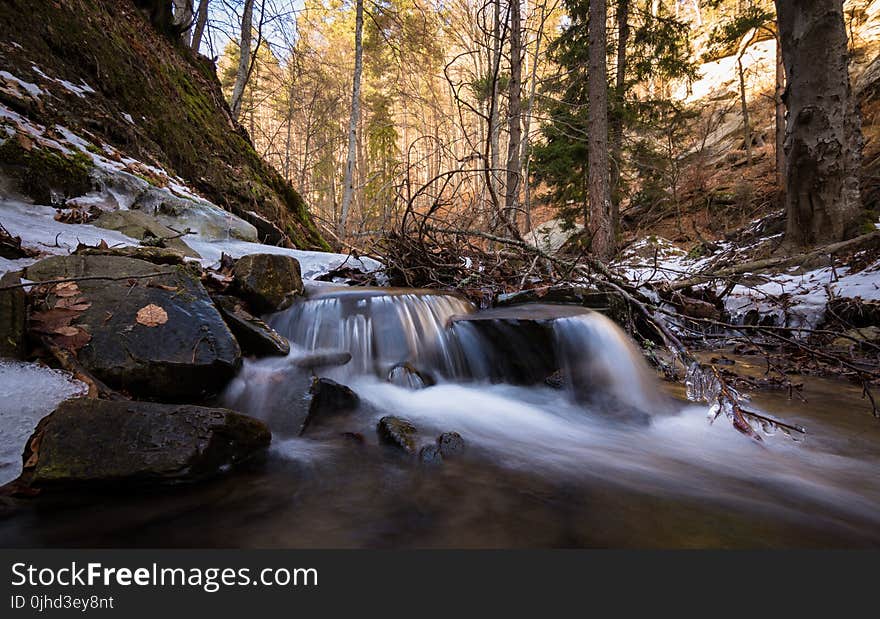 Close-Up Photo of Cascade