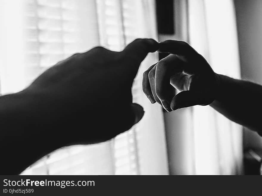 Reflection Of Finger In A Mirror