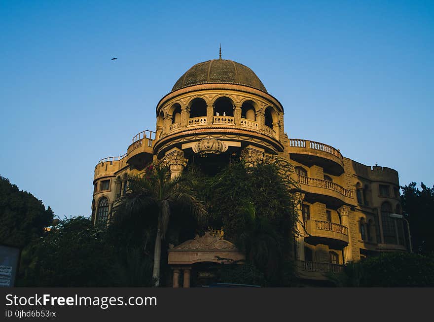 Gray Concrete Castle Under Blue Sky