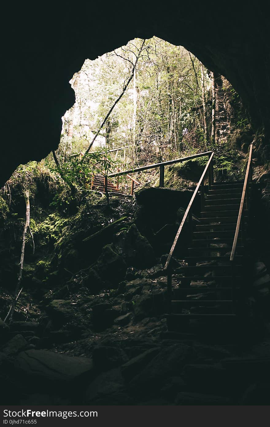 Brown Wooden Stairs