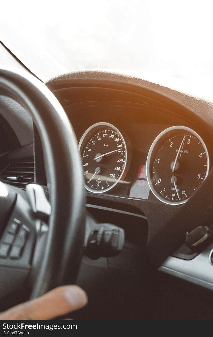 Black Car Instrument Cluster Panel