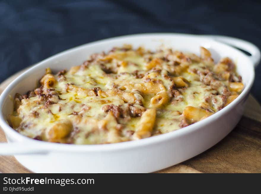 Close-up Photography of Baked Mac