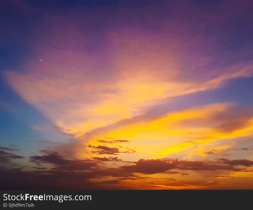 Photography Of Clouds During Golden Hour