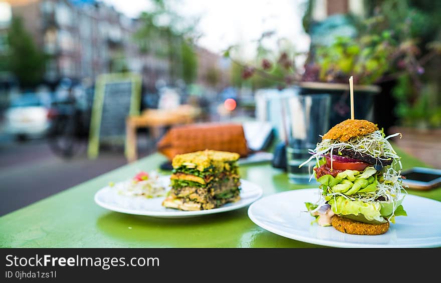 Sandwiches On Plates