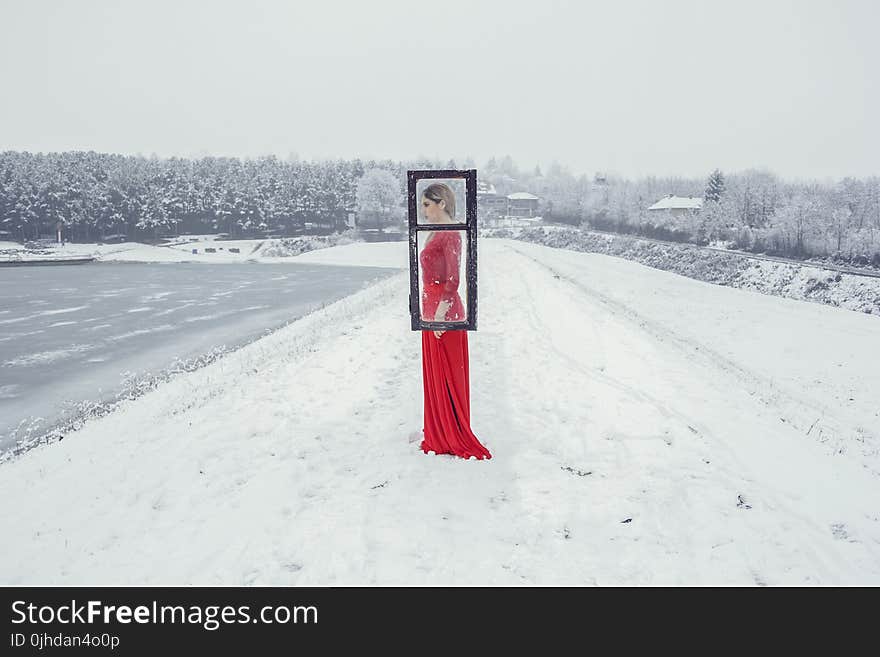 Photography of a Woman Wearing Red Dress