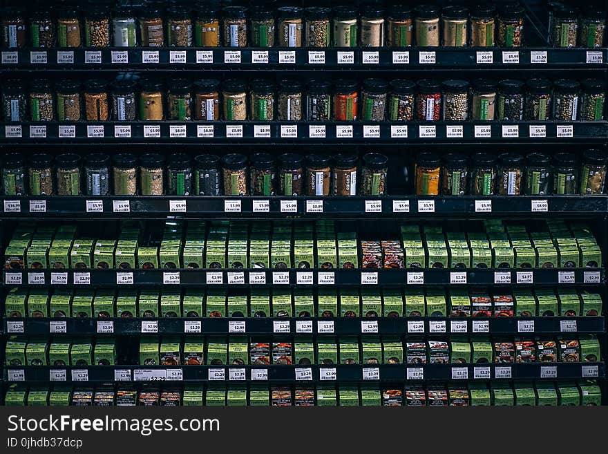 Photo of Herbs and Spices in the Grocery Store