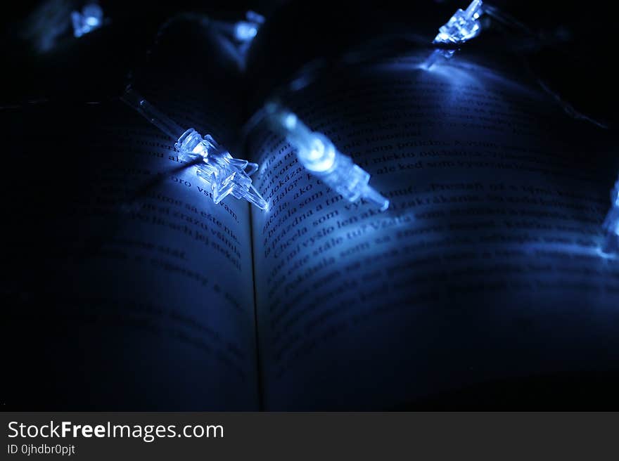 String Lights On Book