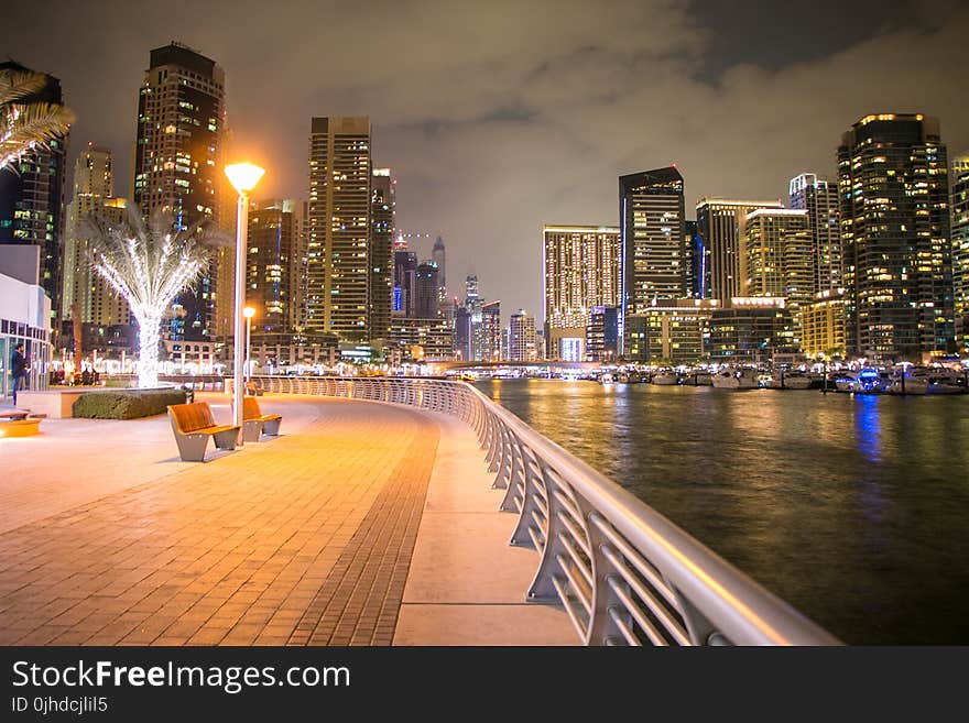 City Buildings With Lights