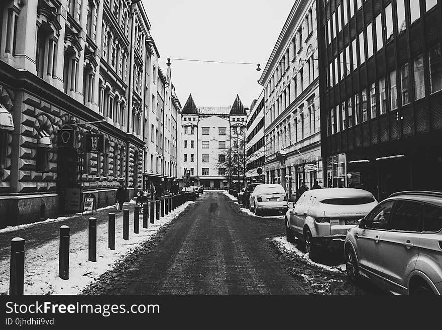 Grayscale Photography Of Street In The City