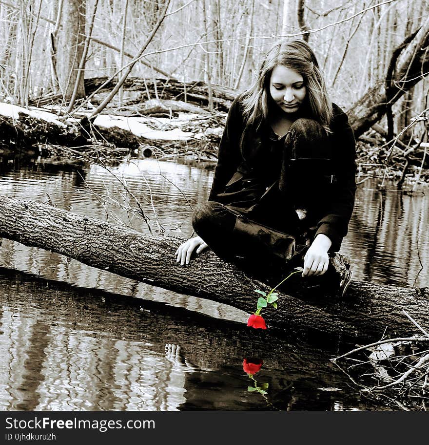 Grayscale Photography of Woman in Black Jacket