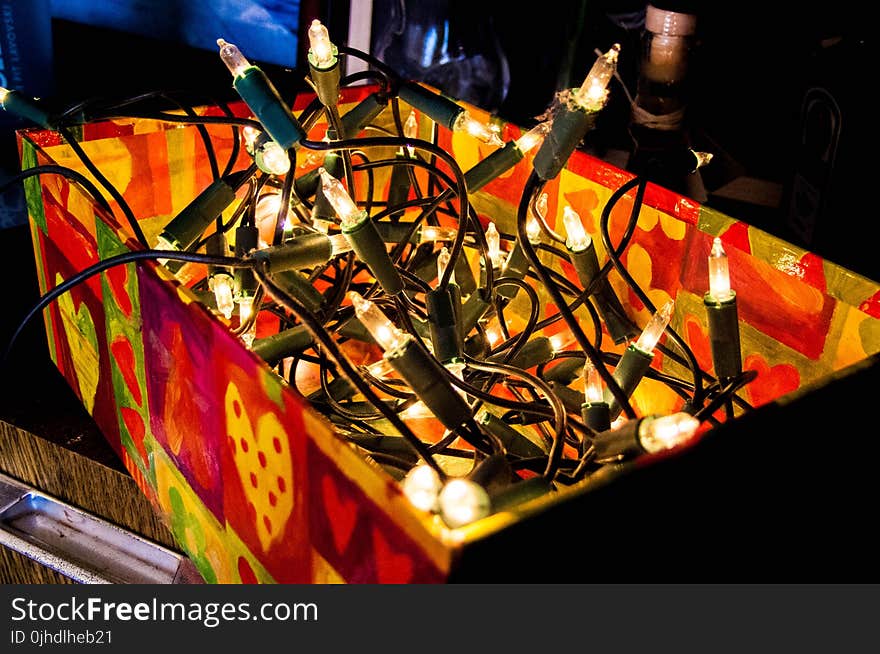 Photo of Orange and Green String Lights