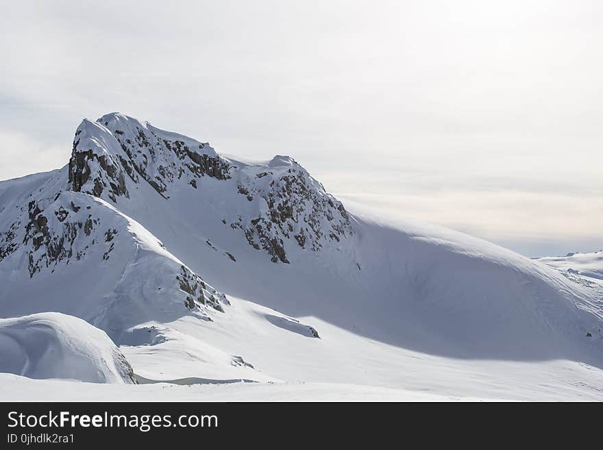 Mountain Covered With Snow