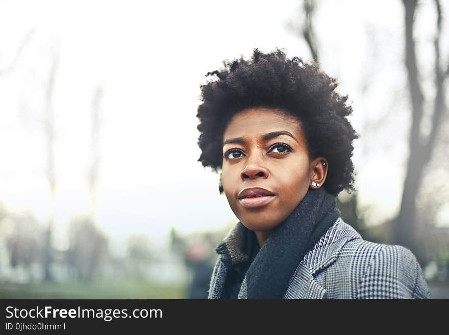 Woman Wears Black Suit Jacket Photography