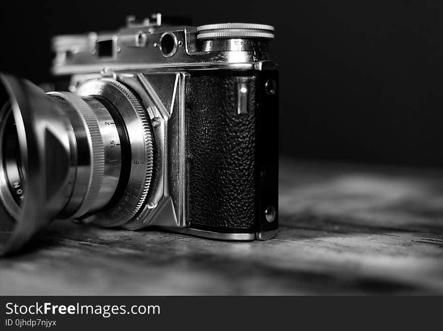 Monochrome Photography of Camera