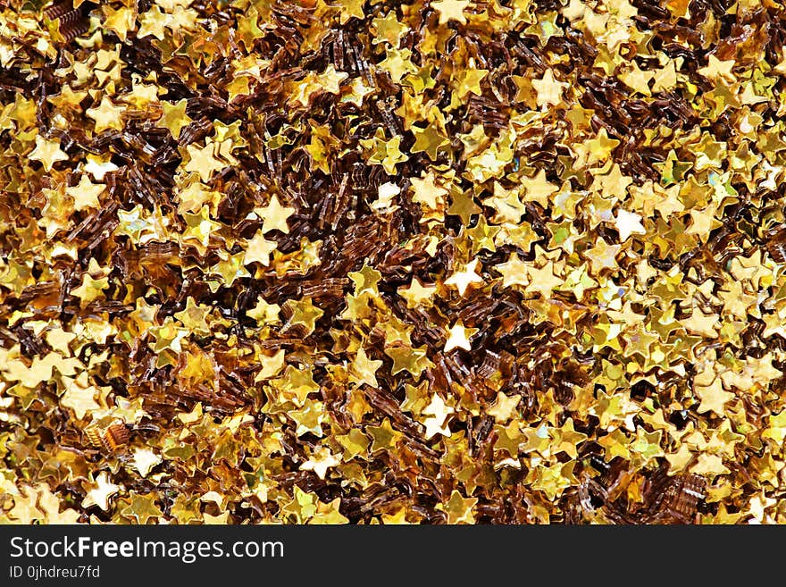 Gold-colored Star Confetti Lot